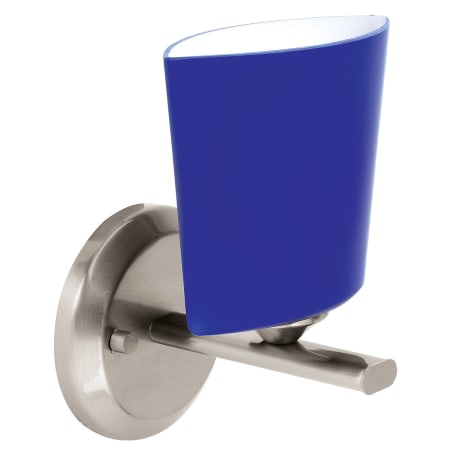 A large image of the Access Lighting 64031 Shown in Brushed Steel / Cobalt Blue