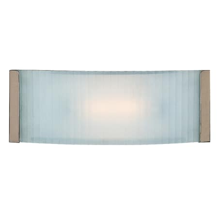A large image of the Access Lighting 62041 Brushed Steel / Checkered Frosted