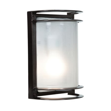A large image of the Access Lighting 20011LEDDMG Bronze / Ribbed Frosted