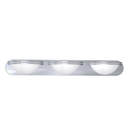 A large image of the Access Lighting 20453GU Brushed Steel / White