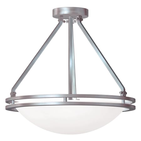 A large image of the Access Lighting 20460GU Brushed Steel / White