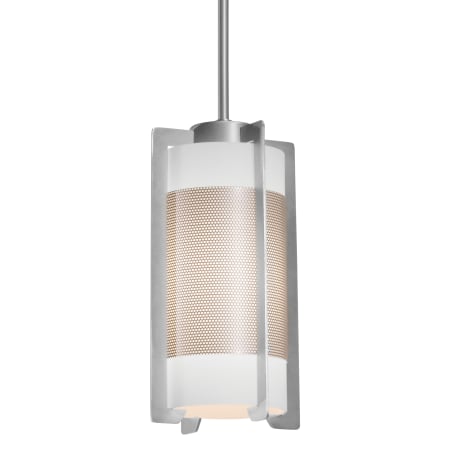 A large image of the Access Lighting 20738LEDDLP Brushed Steel / Opal