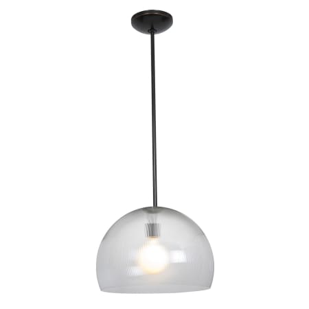 A large image of the Access Lighting 23760-1R-BRZ Bronze / Clear Prismatic Acrylic