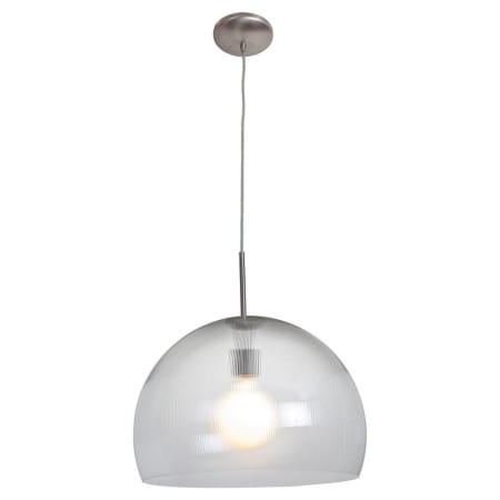 A large image of the Access Lighting 23760-1R-BS Brushed Steel / Clear Prismatic Acrylic
