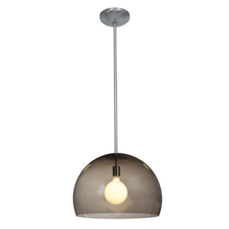A large image of the Access Lighting 23760-2R-BS Brushed Steel / Clear Prismatic Acrylic