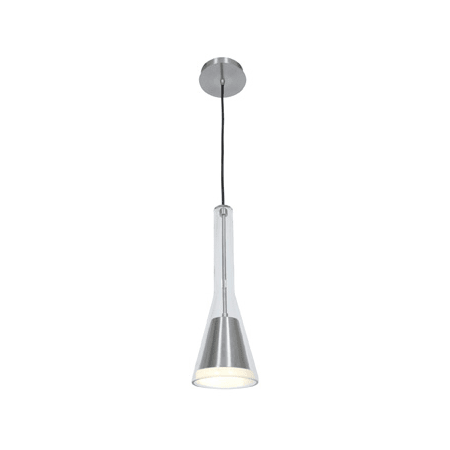 A large image of the Access Lighting 23762 Brushed Steel / Clear