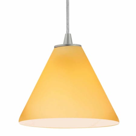 A large image of the Access Lighting 28004-1C Brushed Steel / Amber