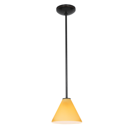 A large image of the Access Lighting 28004-1C Oil Rubbed Bronze / Amber