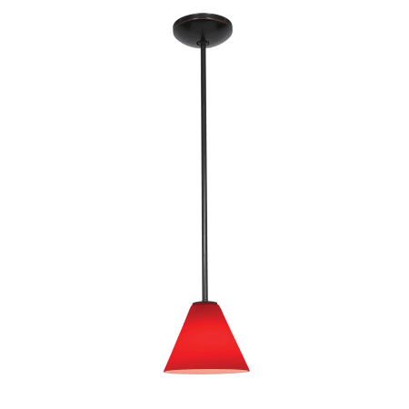 A large image of the Access Lighting 28004-1R Oil Rubbed Bronze / Red