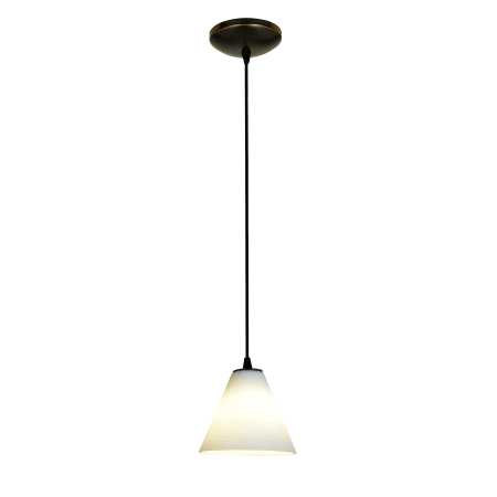 A large image of the Access Lighting 28004-3C/WHT Oil Rubbed Bronze