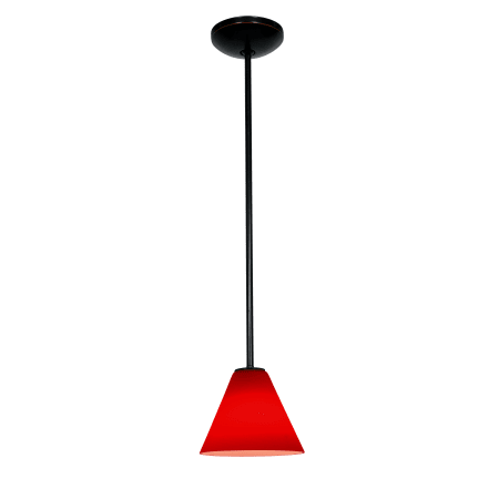 A large image of the Access Lighting 28004-3R/RED Oil Rubbed Bronze