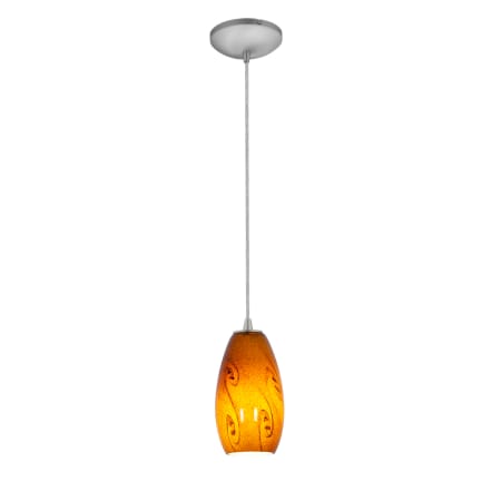 A large image of the Access Lighting 28011-2C-BS Brushed Steel / Amber Sky