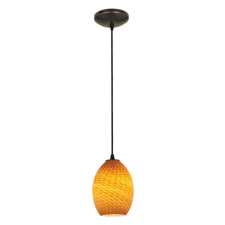A large image of the Access Lighting 28023-1C Oil Rubbed Bronze / Amber Fire Bird