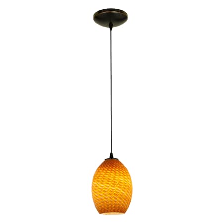 A large image of the Access Lighting 28023-3C/AMBFB Oil Rubbed Bronze