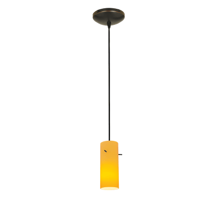 A large image of the Access Lighting 28030-1C Oil Rubbed Bronze / Amber