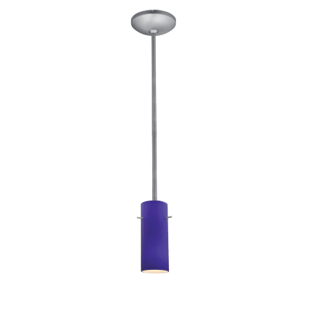 A large image of the Access Lighting 28030-2R Brushed Steel / Cobalt