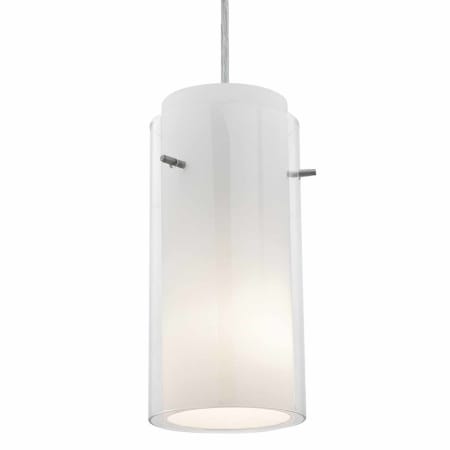 A large image of the Access Lighting 28033-1C Brushed Steel / Clear Opal