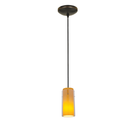A large image of the Access Lighting 28033-1C Oil Rubbed Bronze / Amber