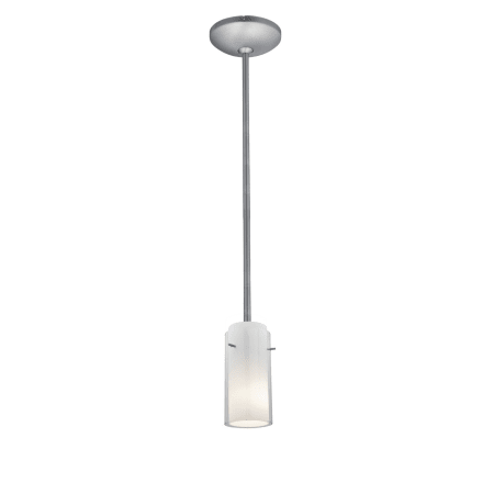 A large image of the Access Lighting 28033-1R Brushed Steel / Clear Opal