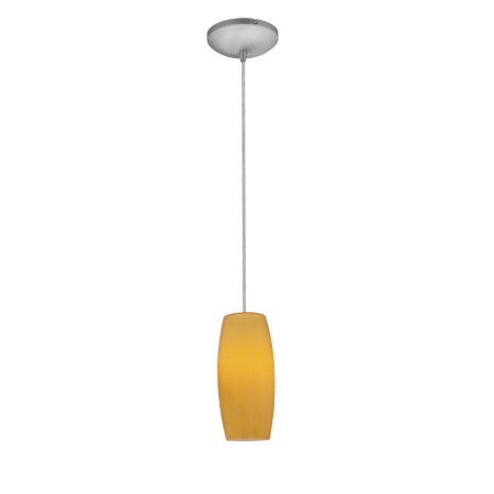 A large image of the Access Lighting 28070-1C Brushed Steel / Amber