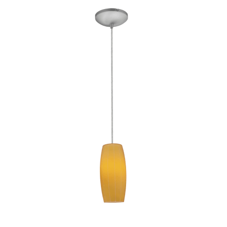 A large image of the Access Lighting 28070-2C Brushed Steel / Amber