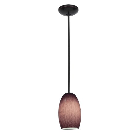 A large image of the Access Lighting 28078-1R Oil Rubbed Bronze / Plum Cloud