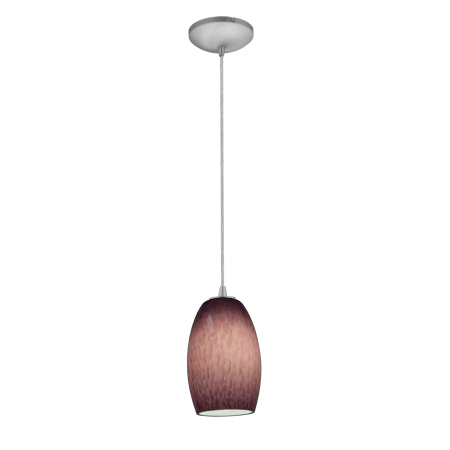 A large image of the Access Lighting 28078-2C Brushed Steel / Plum Cloud