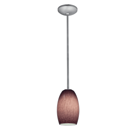 A large image of the Access Lighting 28078-2R Brushed Steel / Plum Cloud