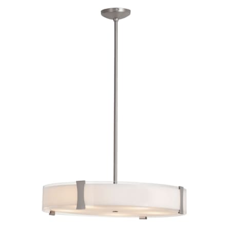 A large image of the Access Lighting 50124 Brushed Steel / Opal