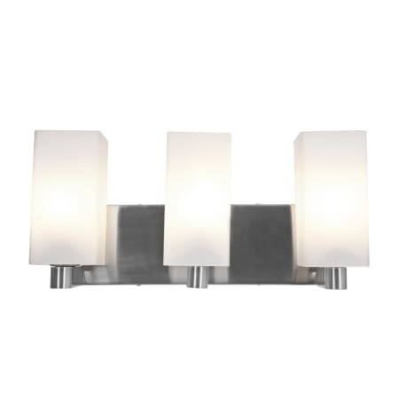 A large image of the Access Lighting 50177 Brushed Steel / Opal