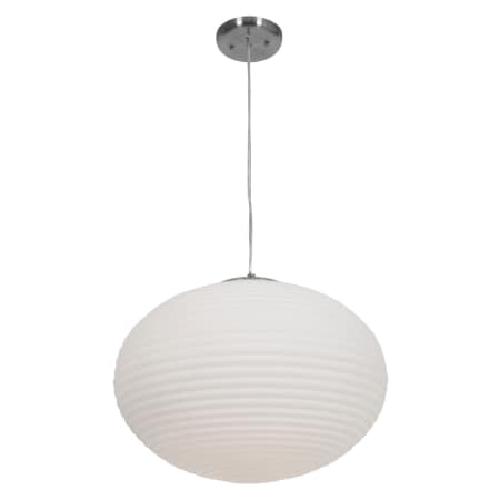 A large image of the Access Lighting 50181 Brushed Steel / Opal
