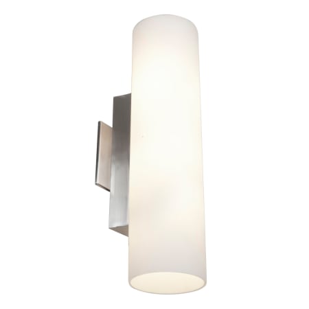 A large image of the Access Lighting 50185 Brushed Steel / Opal