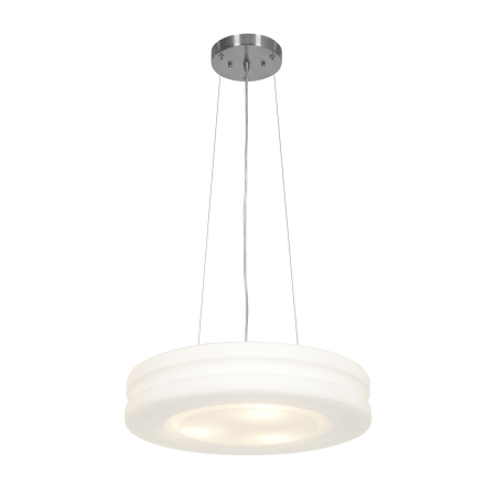 A large image of the Access Lighting 50191 Brushed Steel / Opal