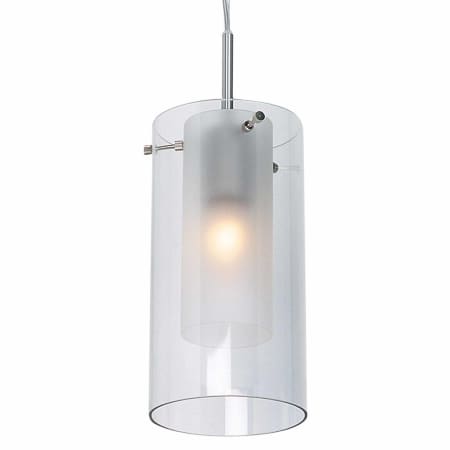 A large image of the Access Lighting 50514 Brushed Steel / Frosted / Clear