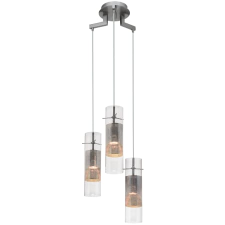 A large image of the Access Lighting 50526LEDDLP Brushed Steel / Clear