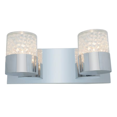 A large image of the Access Lighting 51012 Chrome / Clear Crystal