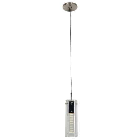 A large image of the Access Lighting 52072UJ-1 Brushed Steel / Clear Crystal