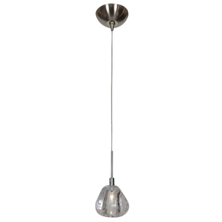 A large image of the Access Lighting 52075UJ-2 Brushed Steel / Clear Crystal