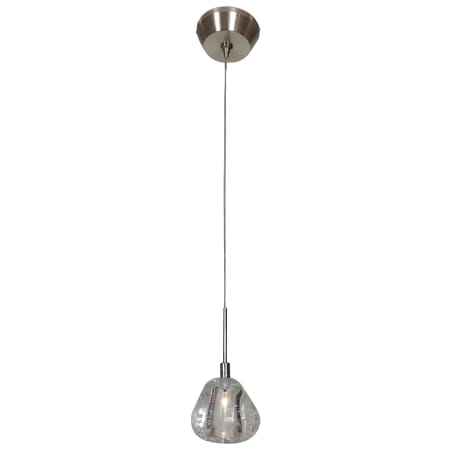 A large image of the Access Lighting 52075UJ-3 Brushed Steel / Clear Crystal