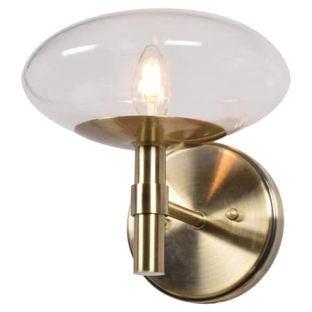 A large image of the Access Lighting 52091LEDDLP Brushed Brass / Clear