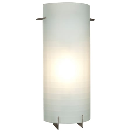 A large image of the Access Lighting 62060 Brushed Steel / Checkered Frosted