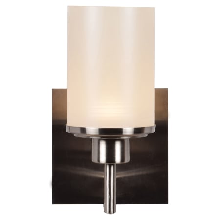 A large image of the Access Lighting 62509LEDD Brushed Steel / Cream Silk