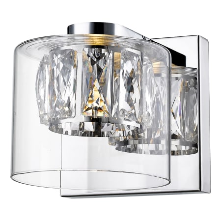 A large image of the Access Lighting 62555LEDD Mirrored Stainless Steel / Clear Crystal / Clear