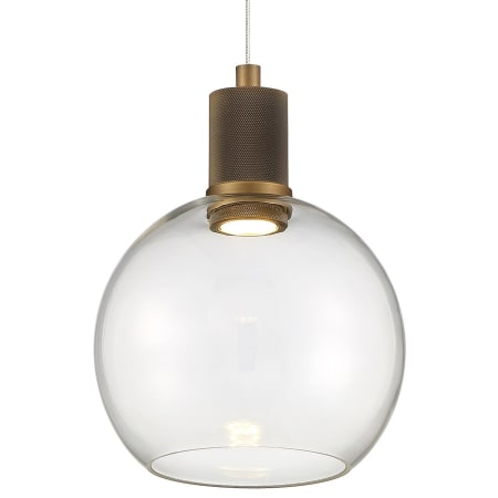 A large image of the Access Lighting 63142LEDD/CLR Antique Brushed Brass