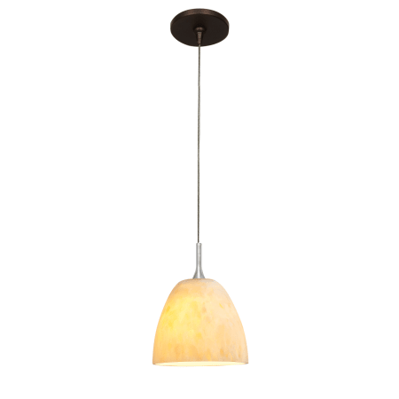 A large image of the Access Lighting 96942-12V-1 Bronze / Amber Marble