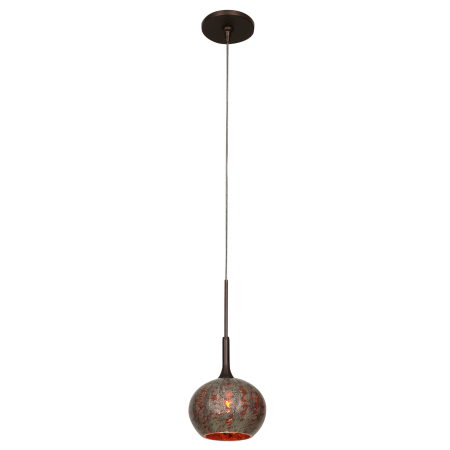 A large image of the Access Lighting 96980-12V-1 Bronze / Green Opaline