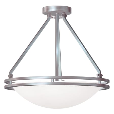 A large image of the Access Lighting 20460-CFL Brushed Steel / White