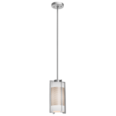 A large image of the Access Lighting C20738-CFL Brushed Steel / Opal