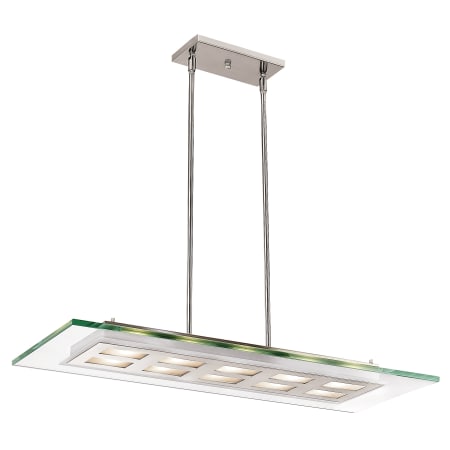 A large image of the Access Lighting C50110-CFL Brushed Steel / Clear