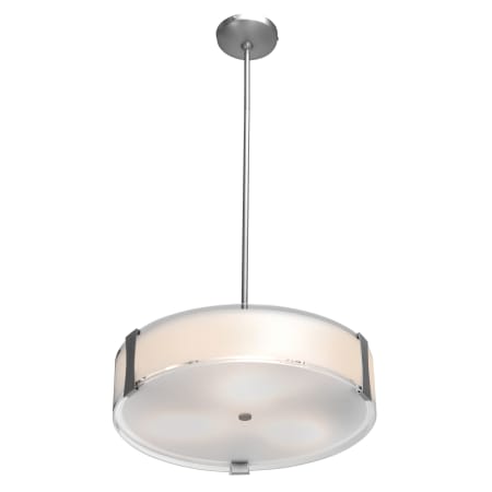 A large image of the Access Lighting C50123-CFL Brushed Steel / Opal